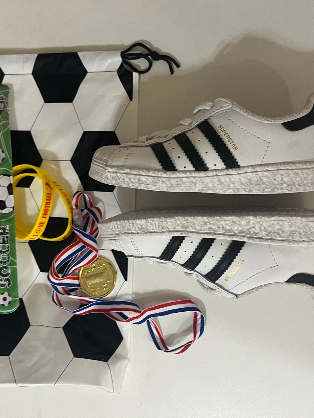 adidas Kids White Sneakers with Black Stripes
